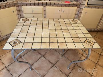 Tavolo ferro battuto artigianale 80x115 con Sedie