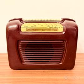 RADIO A VALVOLE WATT PICCOLO SPORT BACHELITE RARA