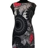 Vestito Desigual tubino grigio e rosso taglia s