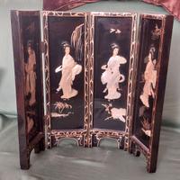 Pannello decorato giapponese madreperla pieghevole