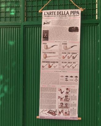 Tavola didattica pipa radica schiuma collezionismo