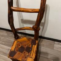 Sedia rustica in legno