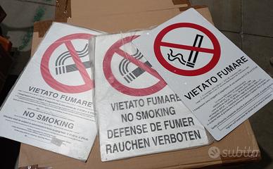 Segnaletiche divieto di fumo 