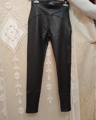 Leggings neri ecopelle