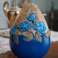 Uovo Pasquale in argilla, decorato a mano 