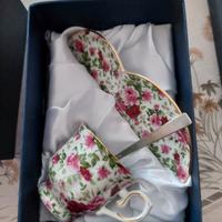 Tazza da the in porcellana fine con piattino