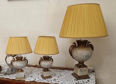 TRITTICO LAMPADE DA CAMERA - Stile Classico/Vintag