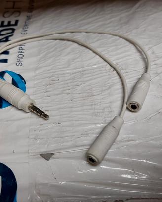 Split jack per telefono con microfono e cuffie 