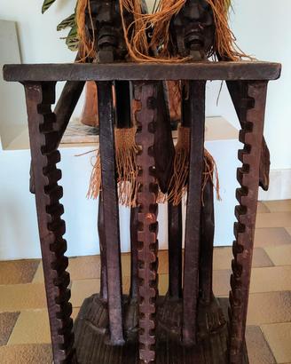 Scultura legno africano  porta Dvd