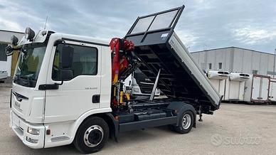 Man TGL 8.220 Gru + Ribaltabile