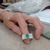 Anello e collana smeraldo