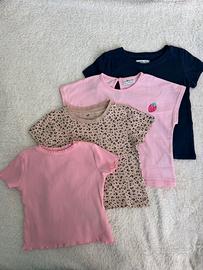 Lotto  4 magliette maniche corte bambina 92 cm