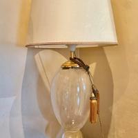 Lampada da tavolo in vetro artistico