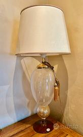 Lampada da tavolo in vetro artistico