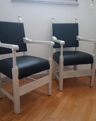 Coppia sedie  poltrone trono