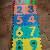 Tappetino in gomma con numeri per gioco