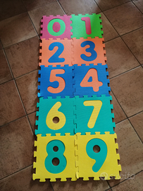 Tappetino in gomma con numeri per gioco