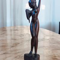 statuina in legno asiatica Originale vintage 