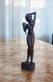 statuina in legno asiatica Originale vintage 