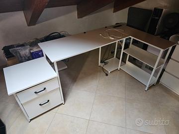 Scrivania angolare ODK a L 189,5×100×89 cm