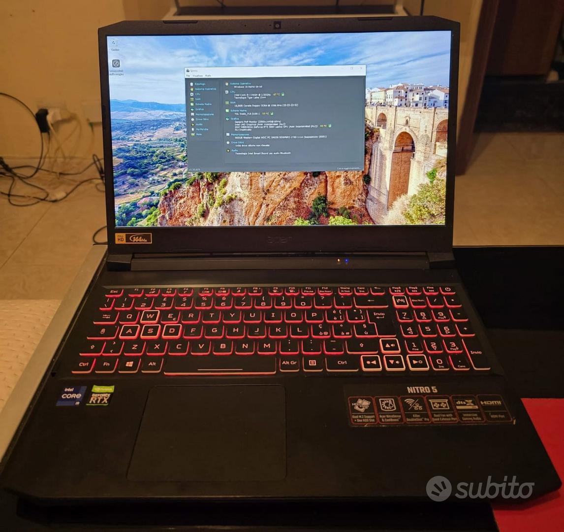 ACER NITRO 5 i9 11900H RTX 3060 16GB 1TB SSD Informatica In vendita a Salerno