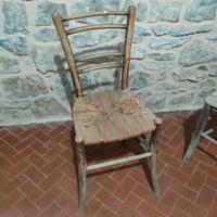 sedia impagliata primi del 900
