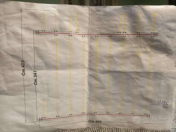 Soppalco completo di rinchiera e scala con passama