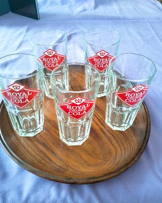 Bicchieri vintage Royal crown Cola.