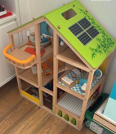 Casa delle bambole Hape in legno – con arredo