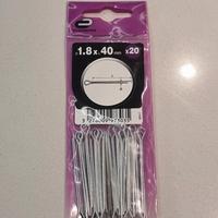 Copiglie mollette acciaio zincato 1,8x40 mm x20 pz