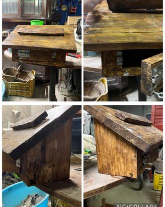 Cassetta delle lettere fatta in legno di recupero