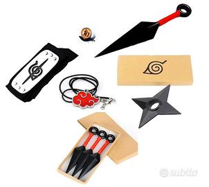 Set 8 pezzi cosplay 4 Kunai Shuriken Anello
