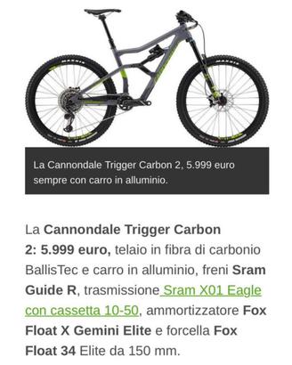 Trigger carbon 2 2018 taglia M 27,5