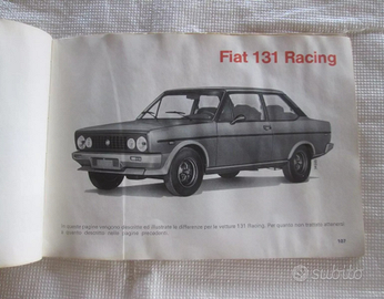 FIAT 131 RACING CL L Manuale USO MANUTENZIONE 1980