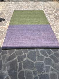 Tappeto  TAD in Lana e Cotone Verde e Viola