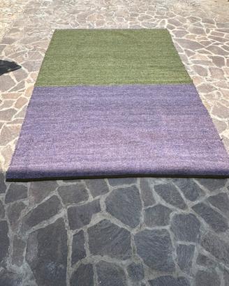 Tappeto  TAD in Lana e Cotone Verde e Viola