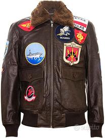 Giubbotto TOP GUN Bomber da Uomo in Pelle