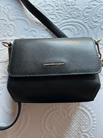 Borsa in pelle nera Mandarina Duck