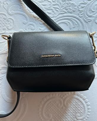 Borsa in pelle nera Mandarina Duck