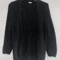 Cardigan nero luminoso e  elegante