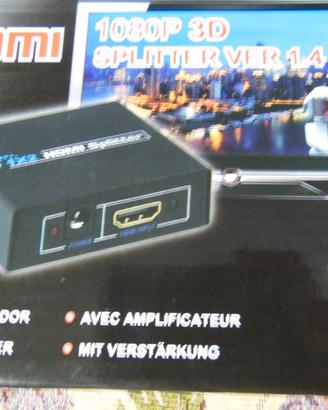 Splitter hdmi amplificato 1in 2 out