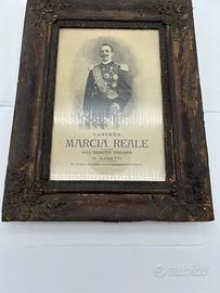 Quadretto antico "Marcia Reale" Vittorio Emanuele