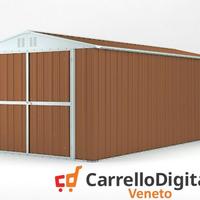 Box garage auto in Acciaio 327x611 19mq fin legno