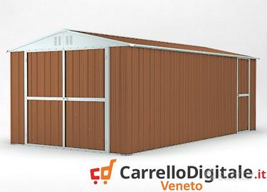 Box garage auto in Acciaio 327x611 19mq fin legno