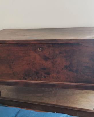 Cassapanca antica in legno fine 800