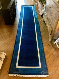 Tappeto tibetano blu corsia 3,66 x 0.77