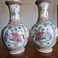 Vaso cinese XX secolo in coppia