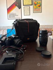 Canon Eos 1100D con obiettivi e accessori