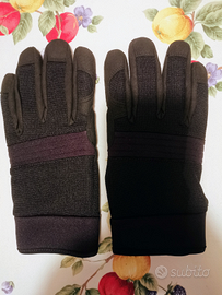 Guanti da moto neri in tessuto sintetico nuovi