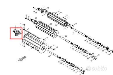 Albero per rullo trincia krone big-x 20027108